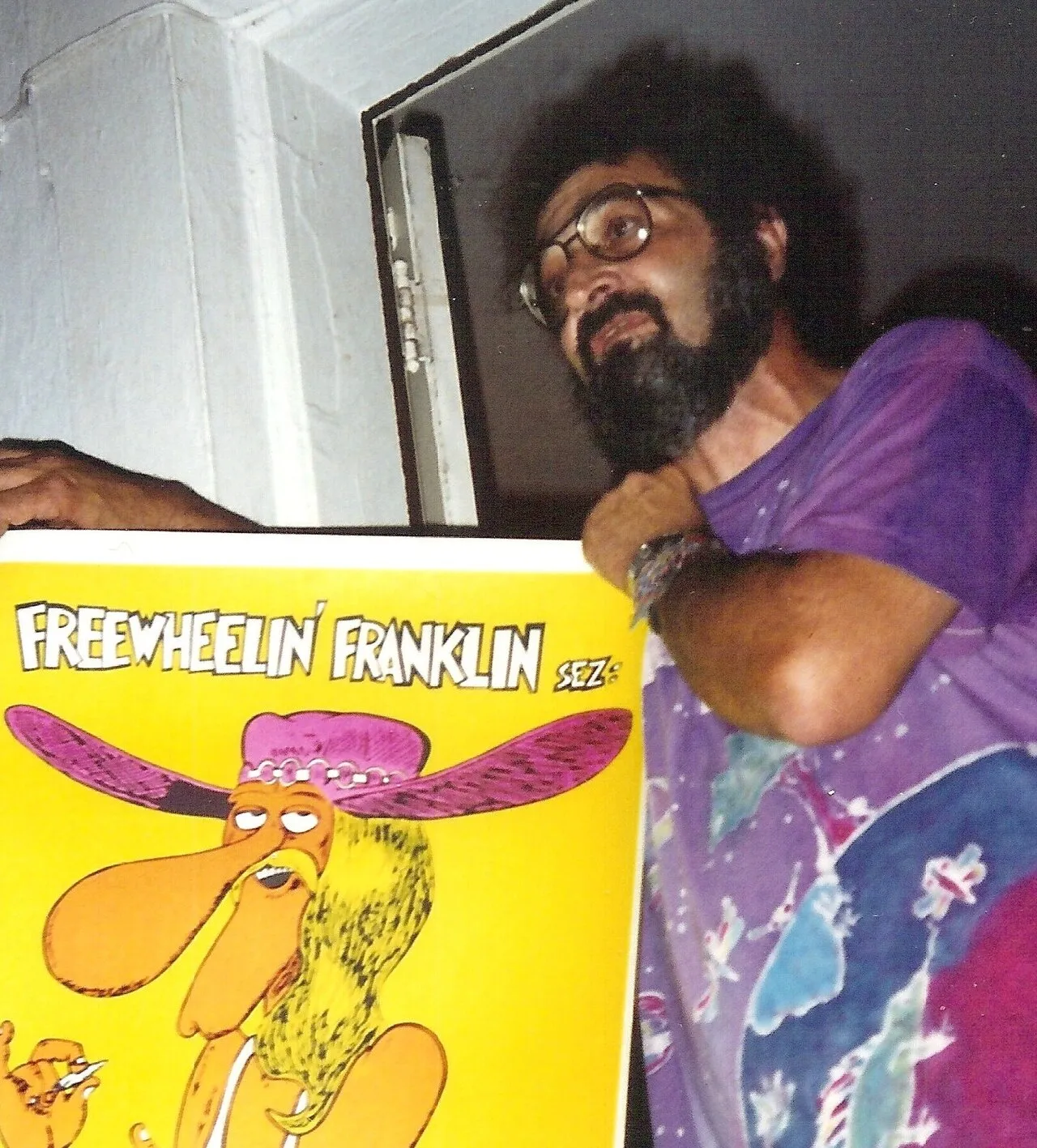 Cannabis activist Jack Herer, bearded and wearing glasses, photographed in 1989.