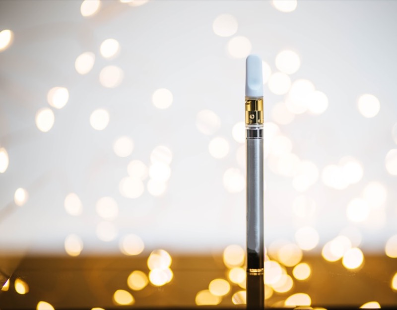 A cannabis oil vape cartridge